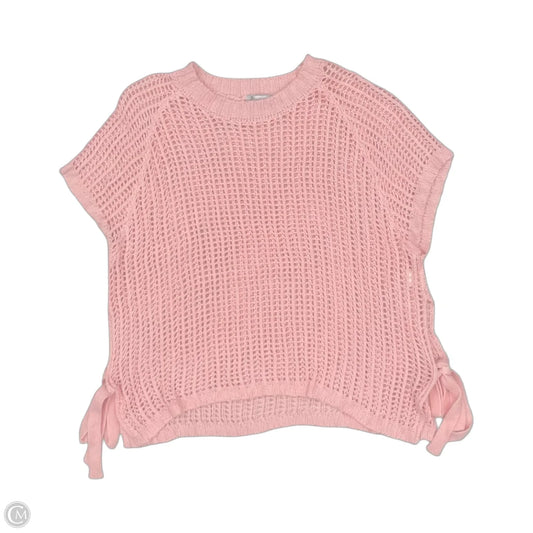 Vest Sweater By Clothes Mentor In Pink, Size: Xl