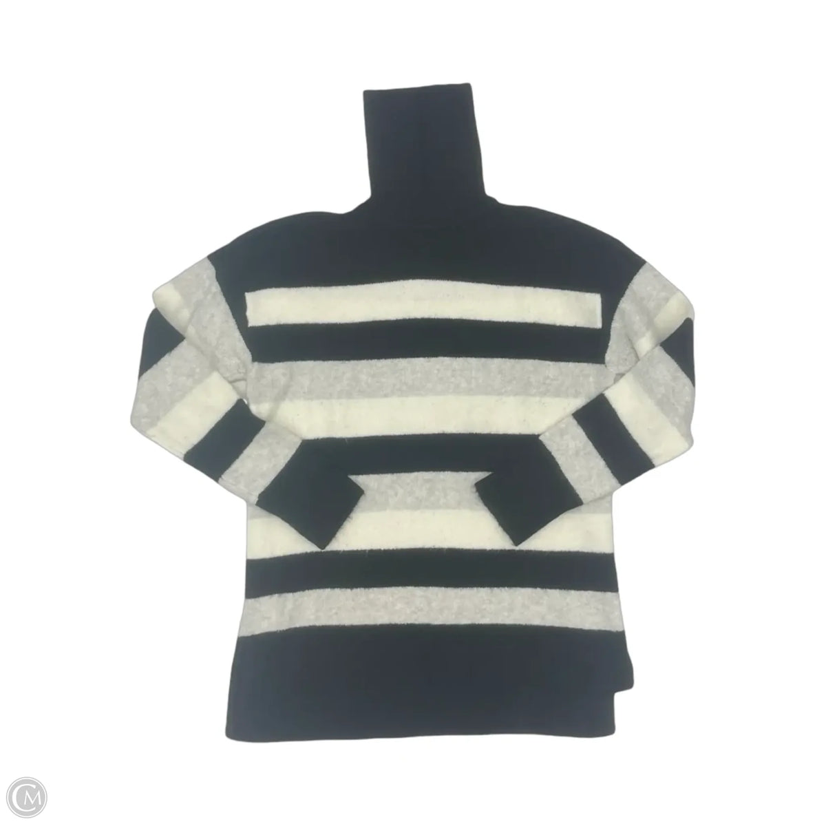 Sweater By Talbots In Black & White, Size: L