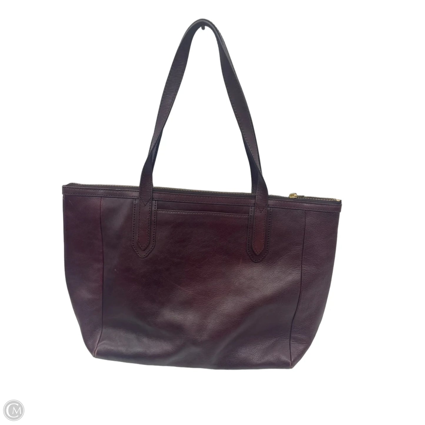 Handbag Leather By Fossil, Size: Large