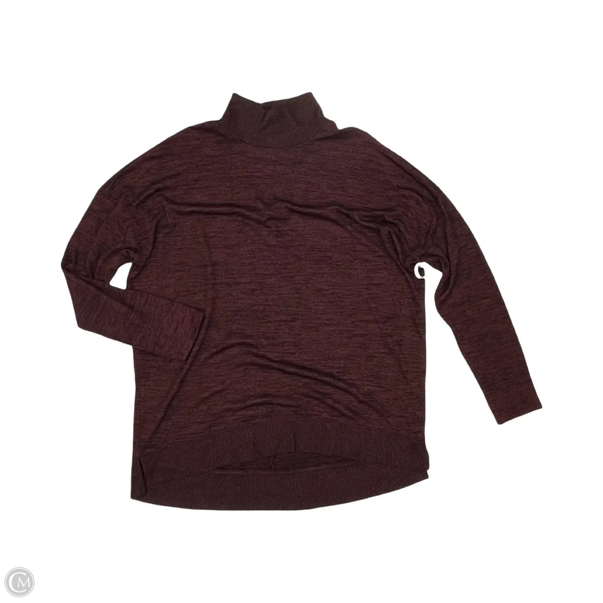 Top Long Sleeve By Stylus In Maroon, Size: L