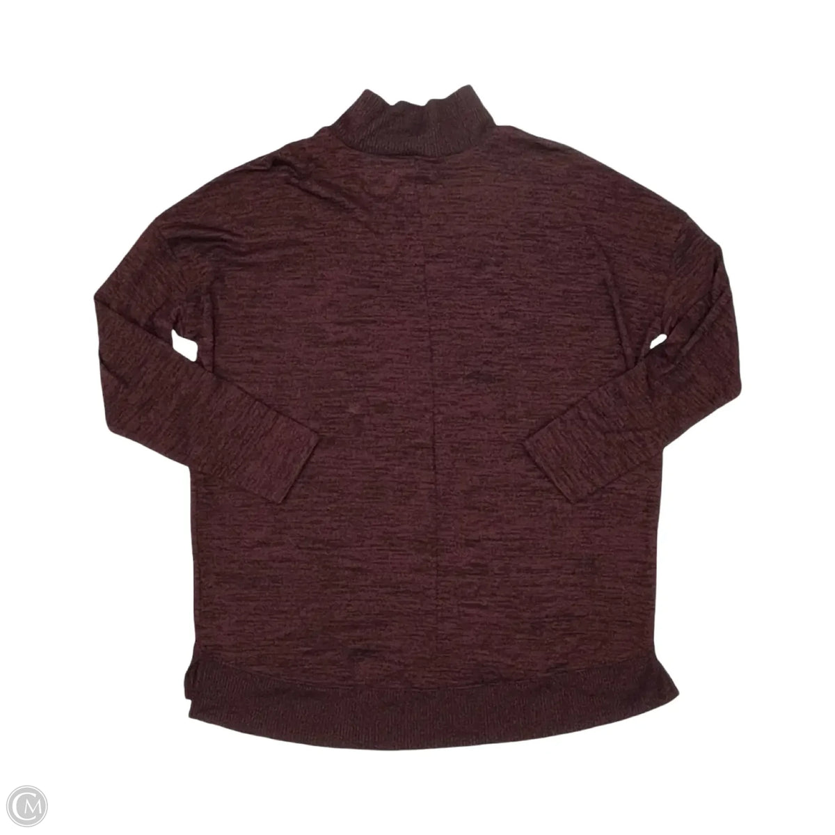 Top Long Sleeve By Stylus In Maroon, Size: L