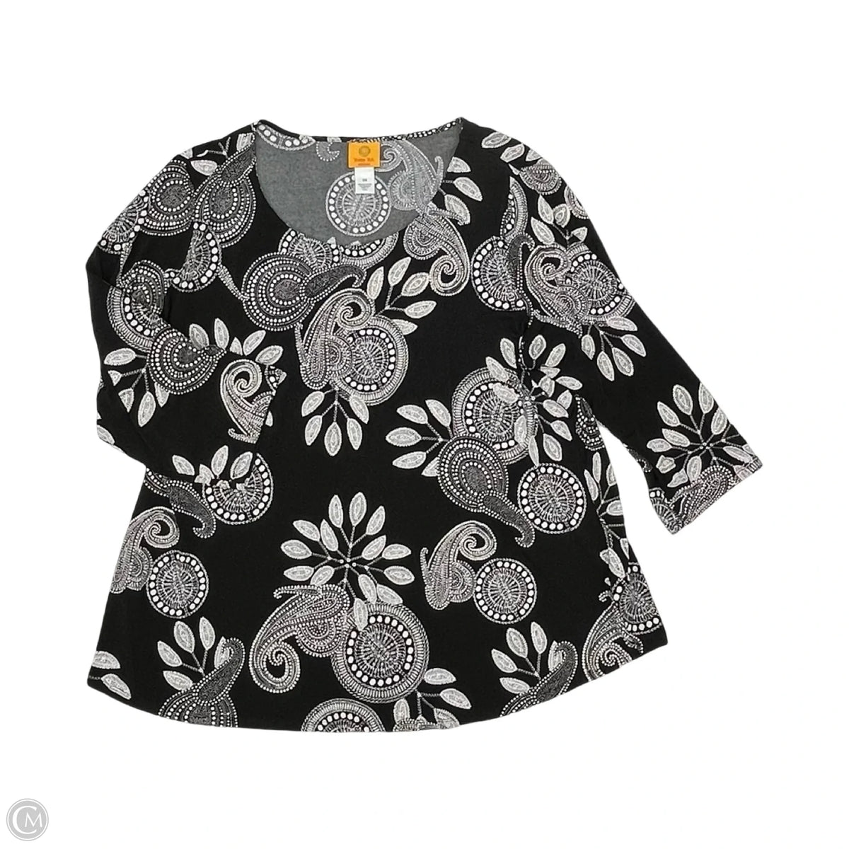 Top 3/4 Sleeve By Ruby Rd In Black & White, Size: 3x