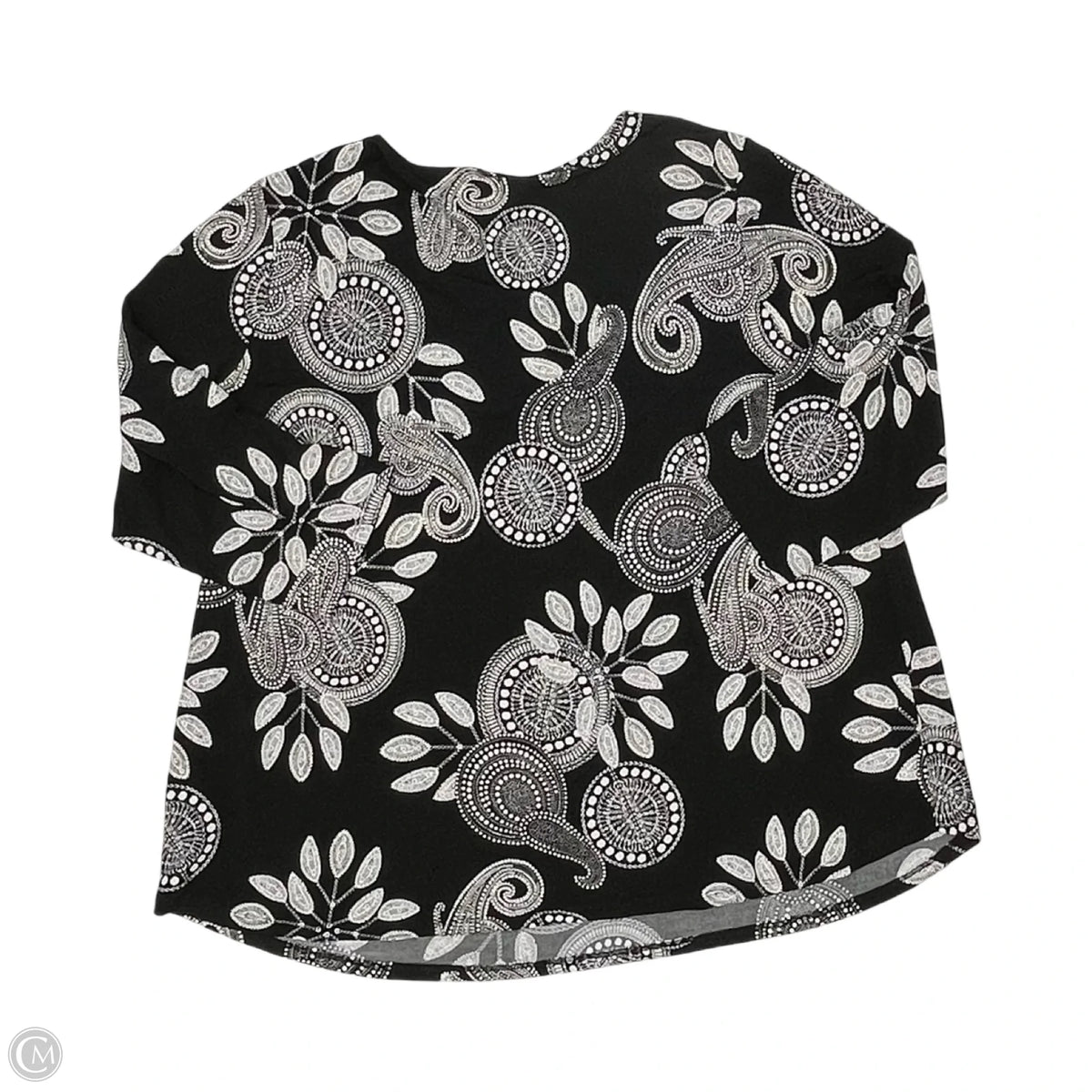 Top 3/4 Sleeve By Ruby Rd In Black & White, Size: 3x