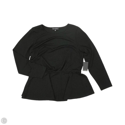 Blouse Long Sleeve By Eloquii In Black, Size: Xl