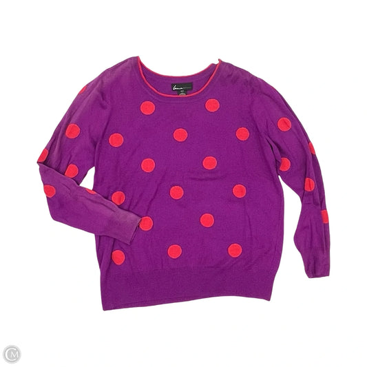 Sweater By Lane Bryant In Orange & Purple, Size: 1x