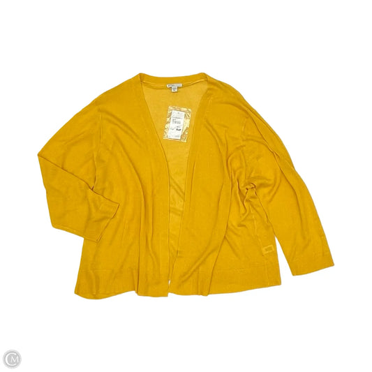 Sweater Cardigan By Cato In Yellow, Size: 4x