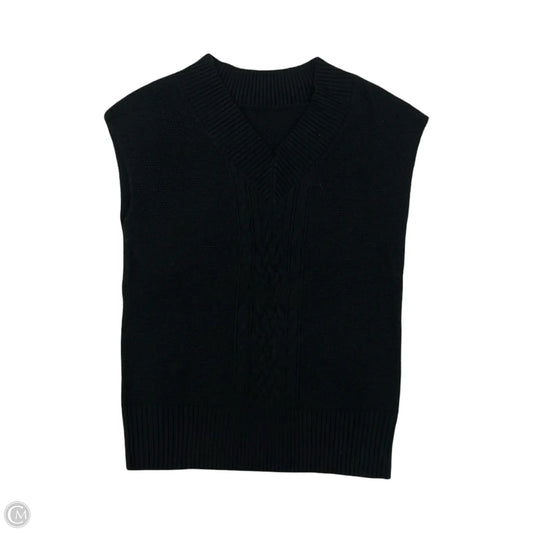 Vest Sweater By Clothes Mentor In Black, Size: M