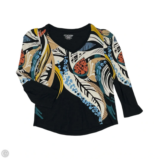 Top Long Sleeve By Chicos In Multi-colored, Size: M