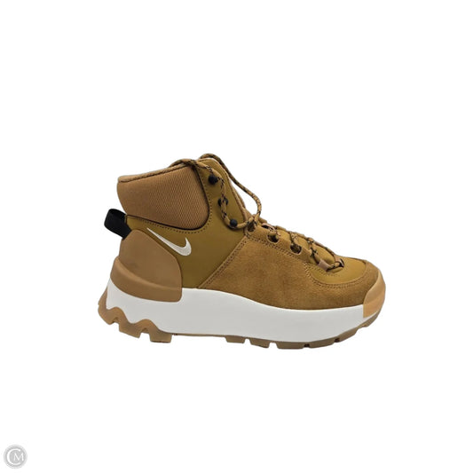 Boots Ankle Flats By Nike In Gold & White, Size: 7