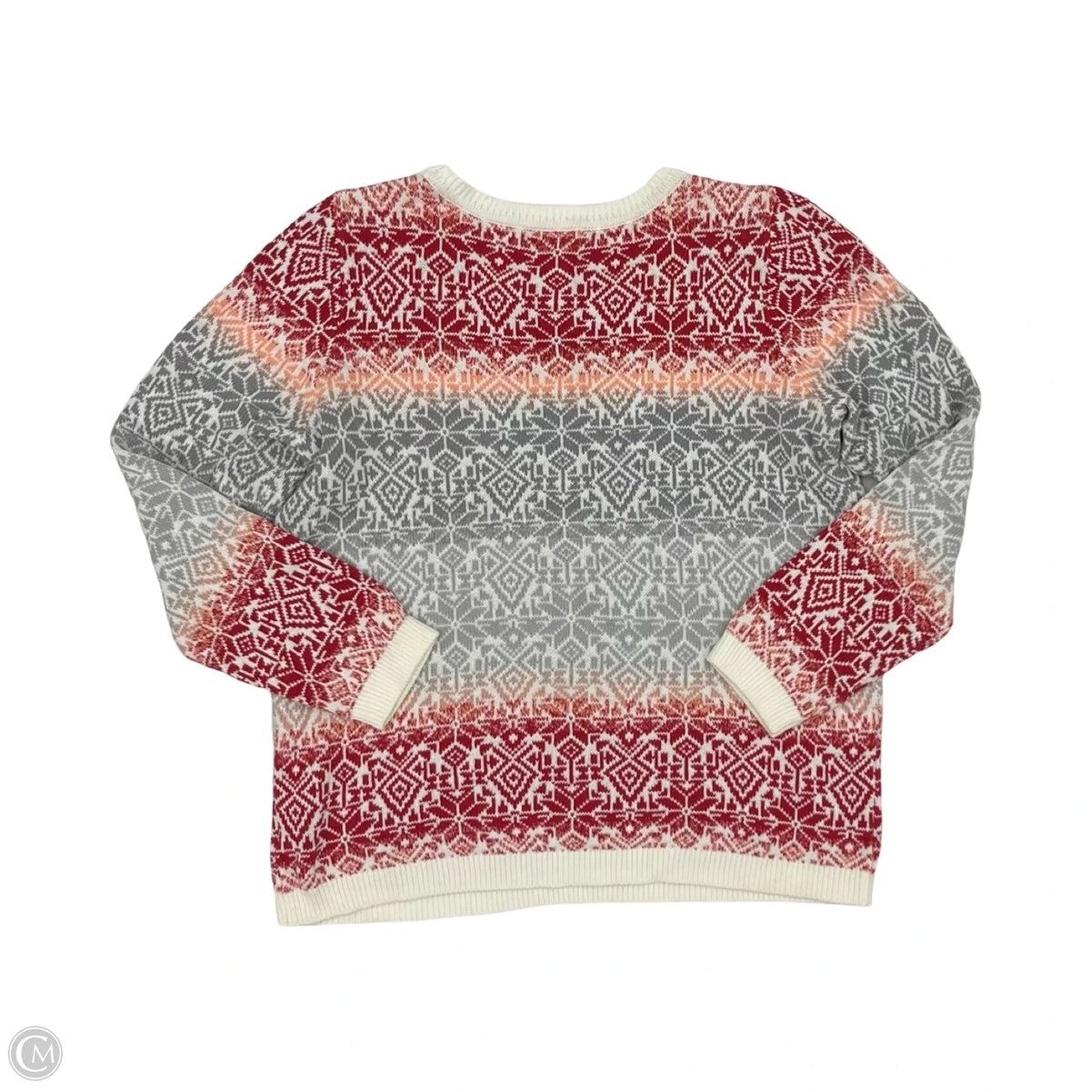 Sweater By St Johns Bay In Grey & Red, Size: L