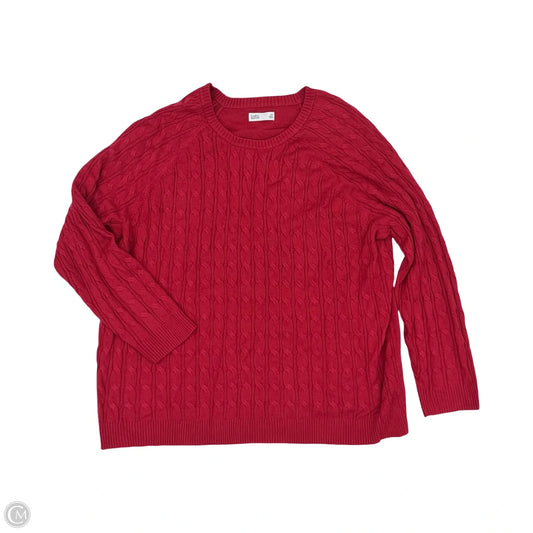 Sweater By Croft And Barrow In Pink, Size: 2x