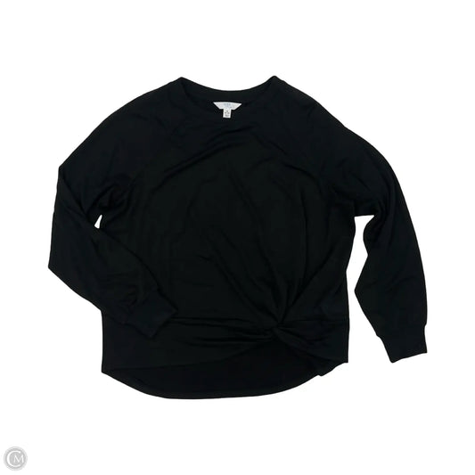 Top Long Sleeve By Time And Tru In Black, Size: M
