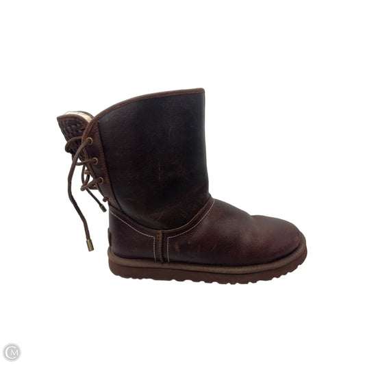 Boots Designer By Ugg In Brown, Size: 8