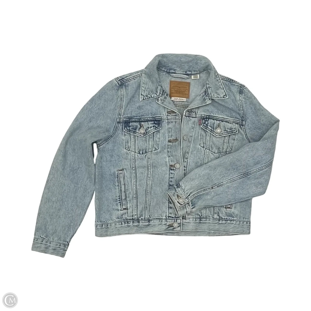 Jacket Denim By Levis In Blue Denim, Size: L