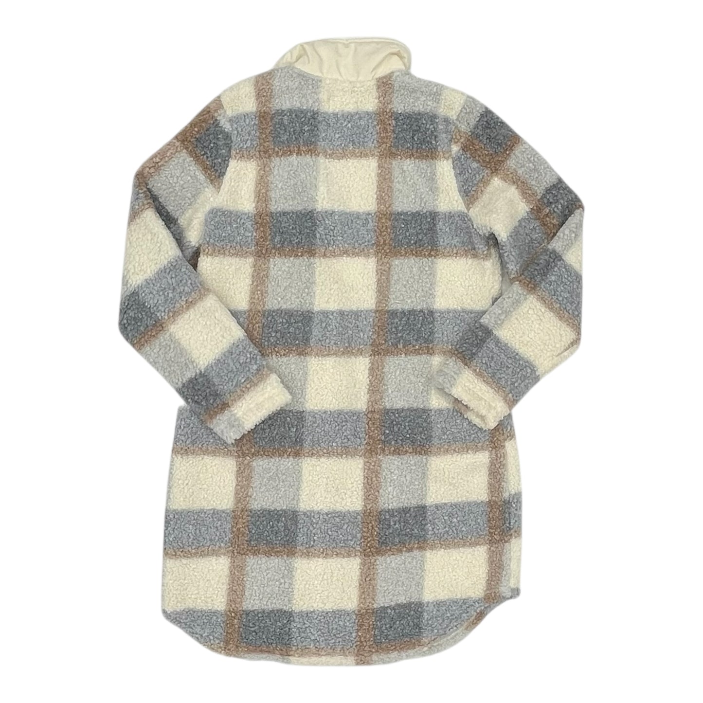 Jacket Faux Fur & Sherpa By Cmc In Cream & Grey, Size:M