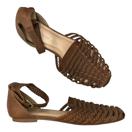 Shoes Flats By Anthropologie In Brown, Size:8.5