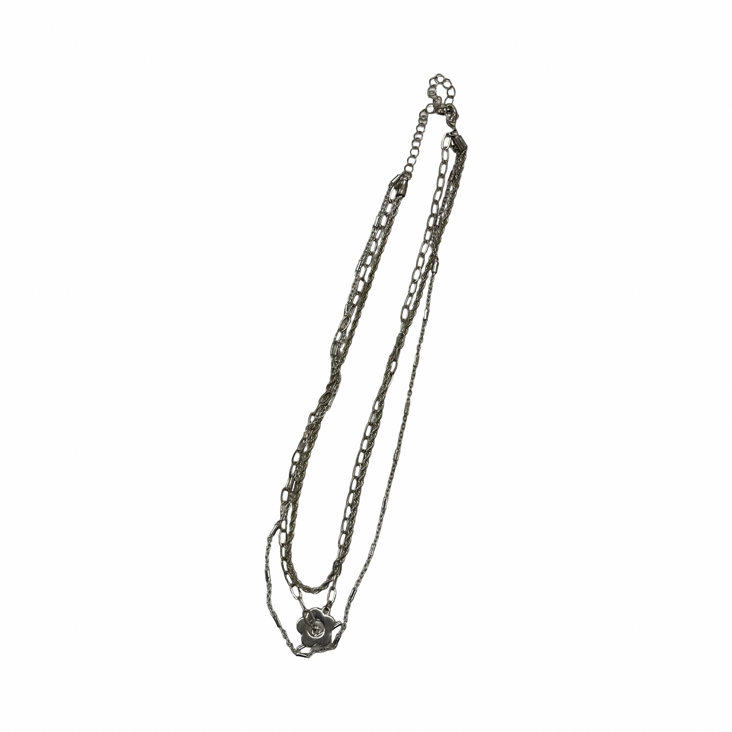Necklace Layered By Clothes Mentor In Silver