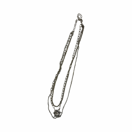 Necklace Layered By Clothes Mentor In Silver