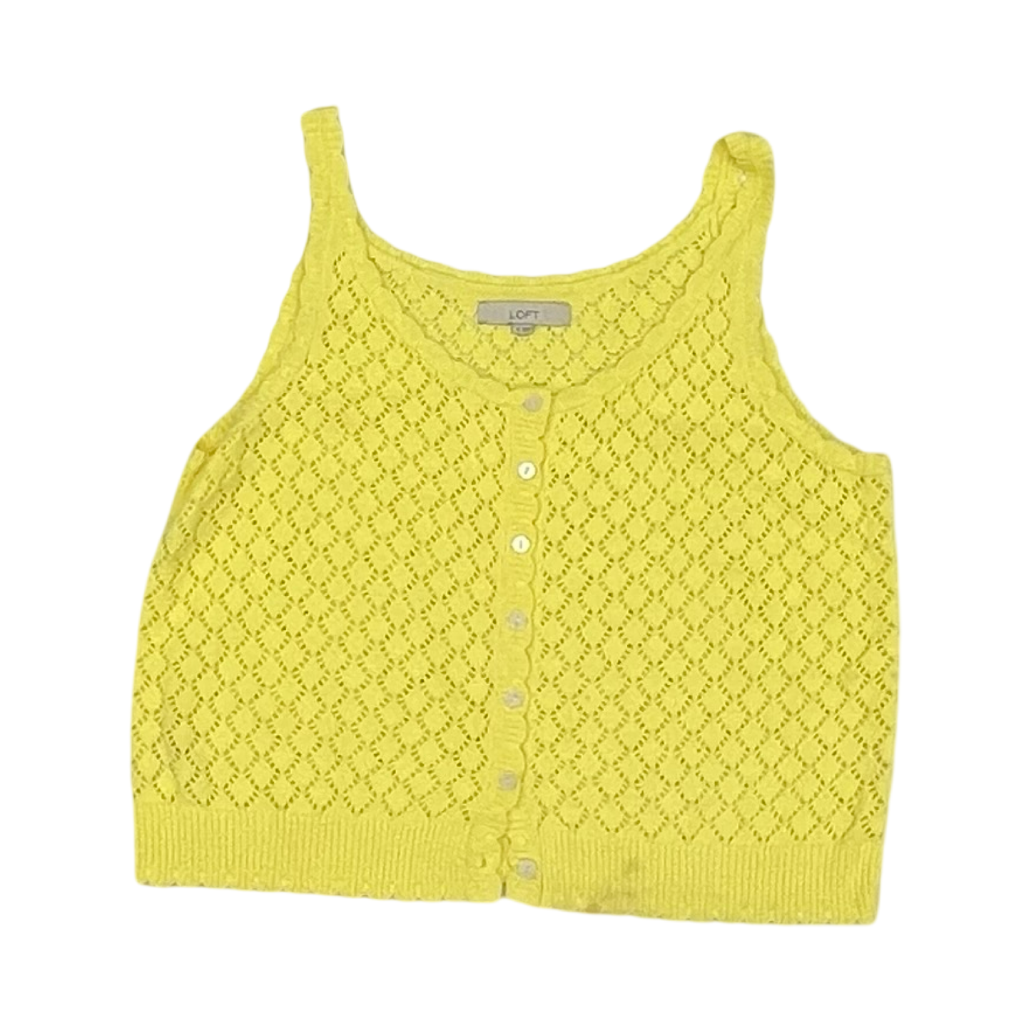 Blouse Sleeveless By Loft In Yellow, Size:Xl