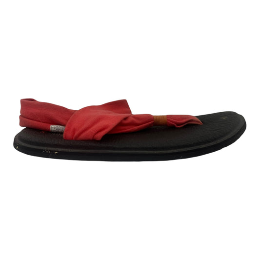 Sandals Flats By Sanuk In Orange, Size:8