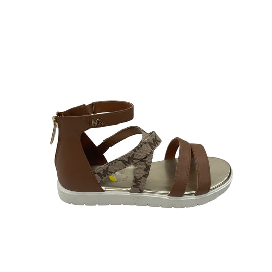 BROWN & GOLD SANDALS DESIGNER by MICHAEL KORS Size:5