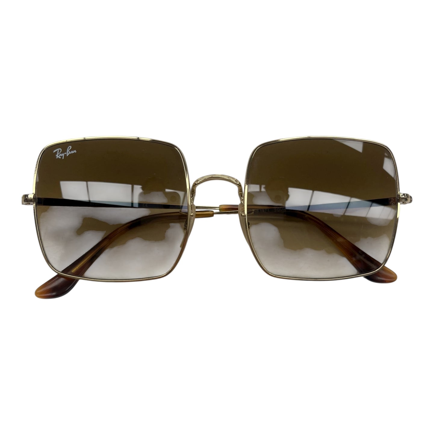 Sunglasses Designer By Ray Ban In Gold