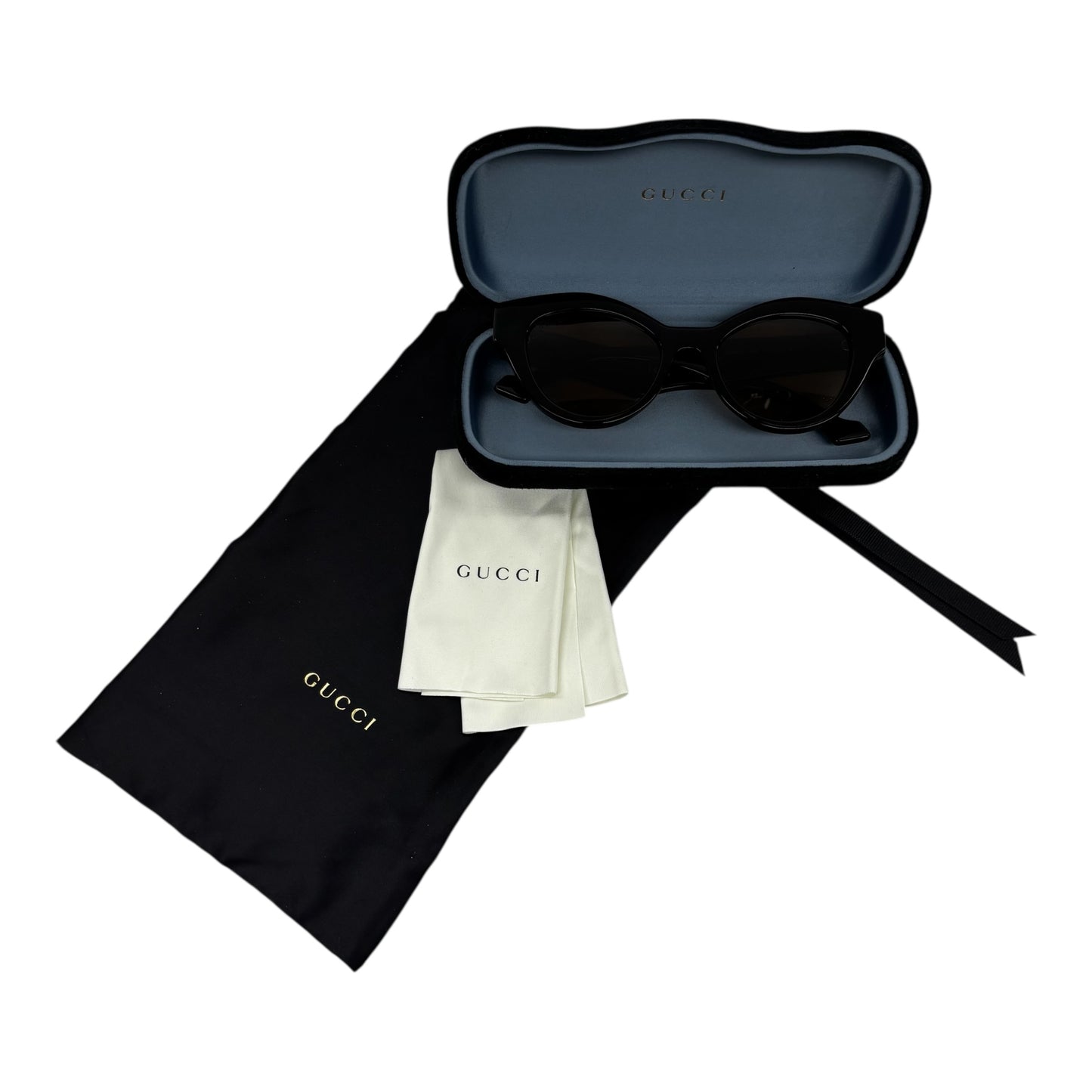 Sunglasses Luxury Designer By Gucci In Black