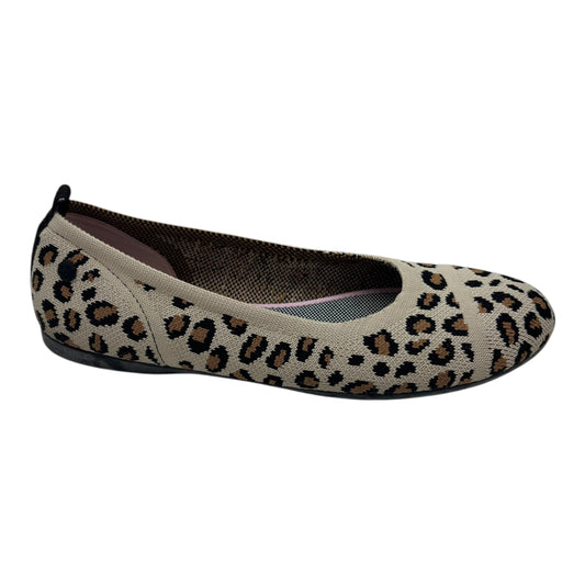 Shoes Flats By Clothes Mentor In Animal Print, Size:9.5