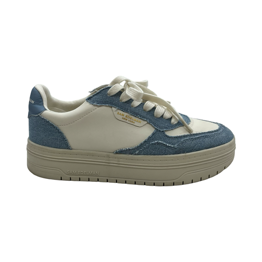 Shoes Sneakers Platform By Sam Edelman In Blue & Cream, Size:9