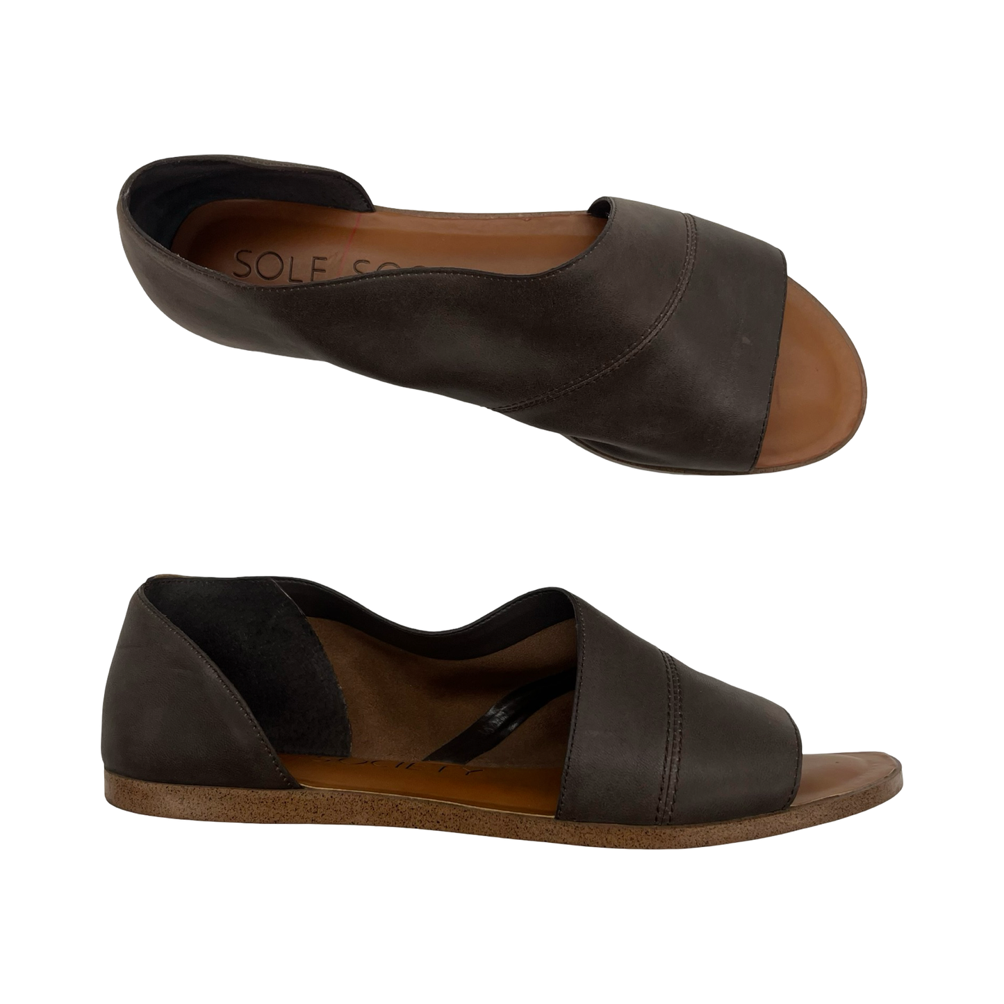 Sandals Flats By Sole Society In Brown, Size:10