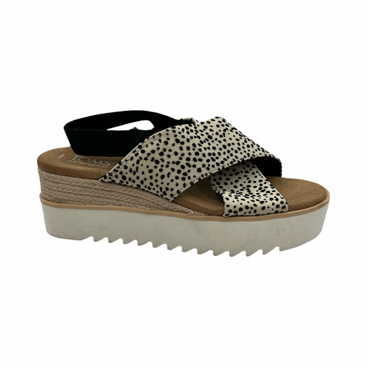 Sandals Heels Platform By Toms In Tan, Size:6