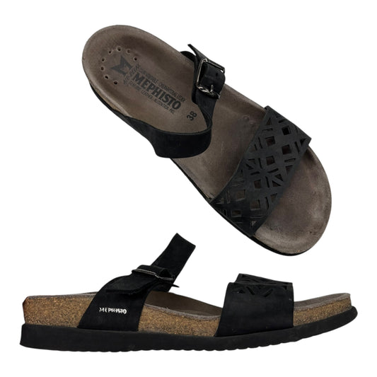 Sandals Flats By Mephisto In Black, Size:7.5
