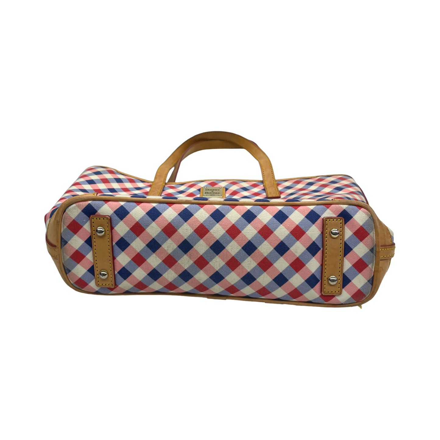 Handbag Designer By Dooney And Bourke In Blue & Red, Size:Medium