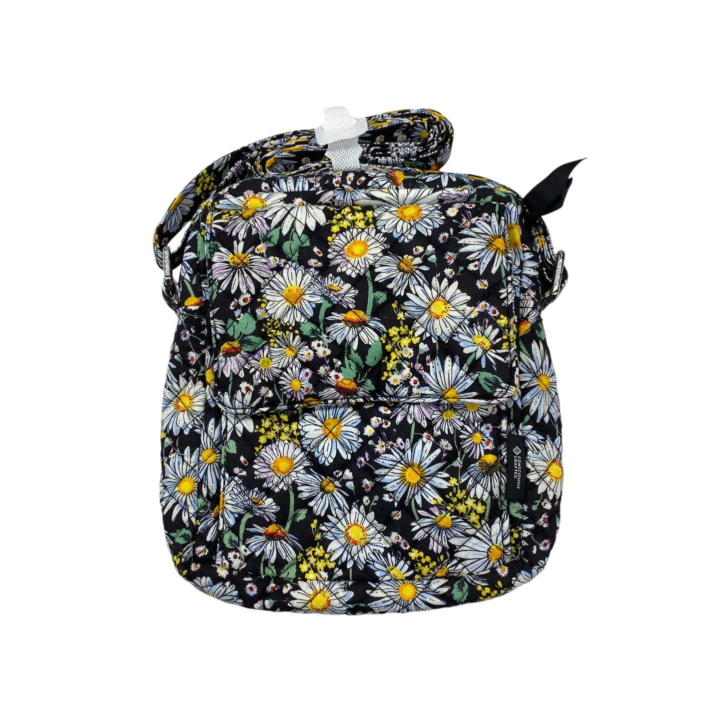 BLACK & YELLOW CROSSBODY by VERA BRADLEY Size:MEDIUM