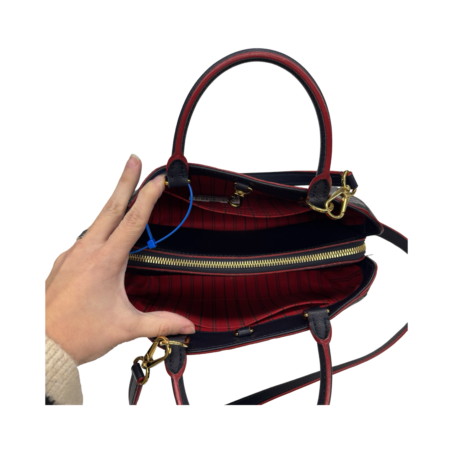 Handbag Luxury Designer By Louis Vuitton In Navy, Size:Medium