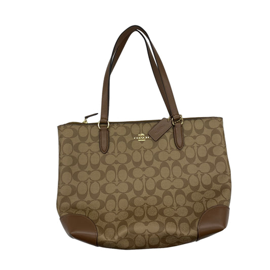 BROWN HANDBAG DESIGNER by COACH Size:MEDIUM