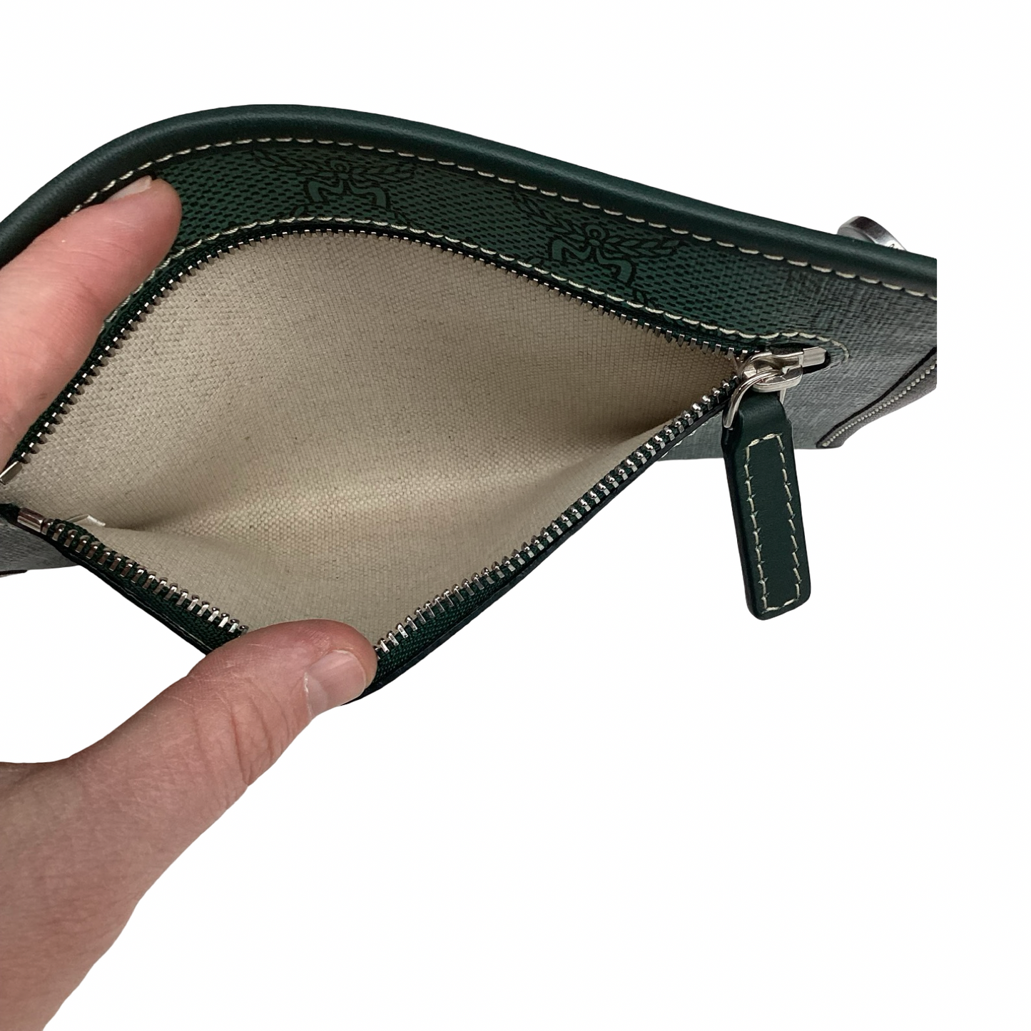 Wristlet Luxury Designer By Mcm In Green, Size:Medium