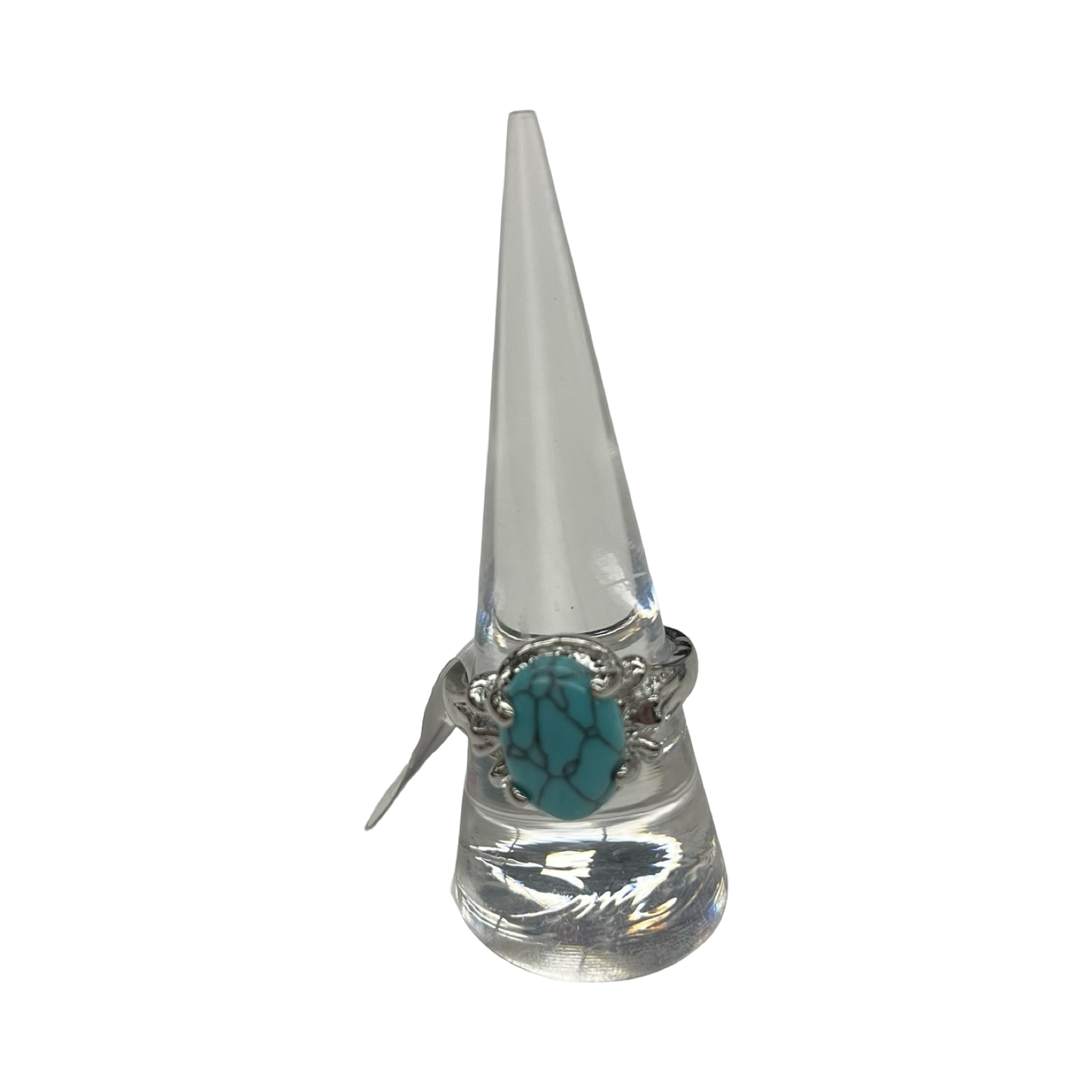 Ring Statement By Cme In Teal, Size:8.5