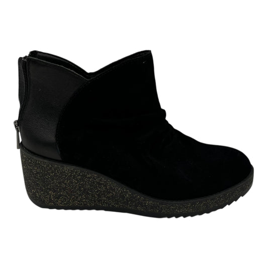 Boots Leather By Aetrex In Black, Size:8.5