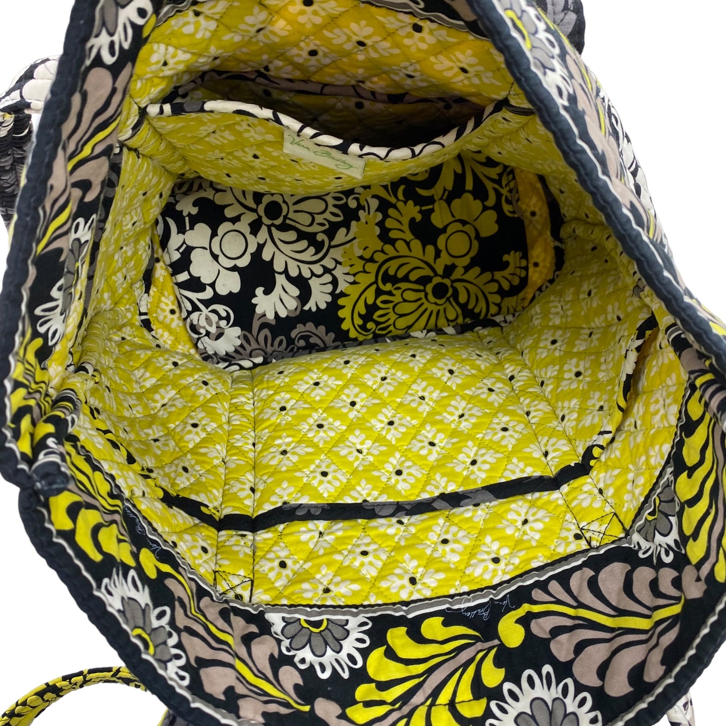 BLACK & YELLOW TOTE by VERA BRADLEY Size:MEDIUM