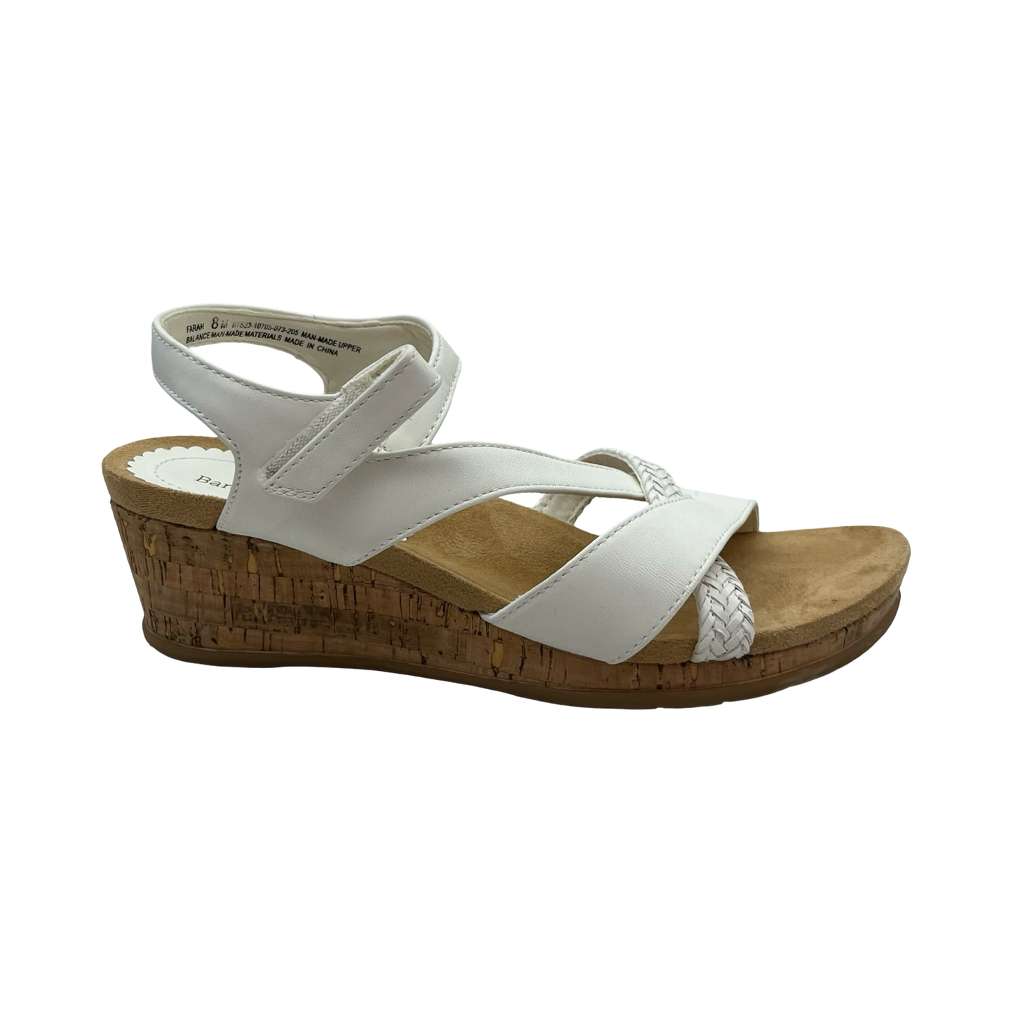 Sandals Heels Wedge By Bare Traps In White, Size:8