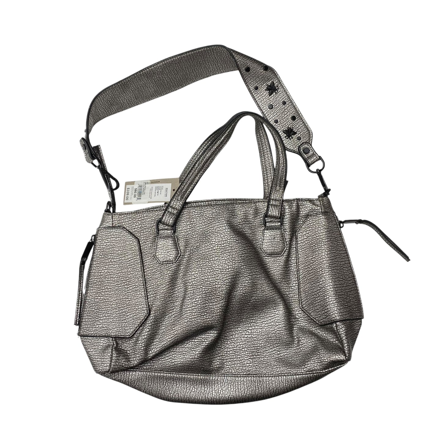 Handbag By Kenneth Cole Reaction In Silver, Size:Medium