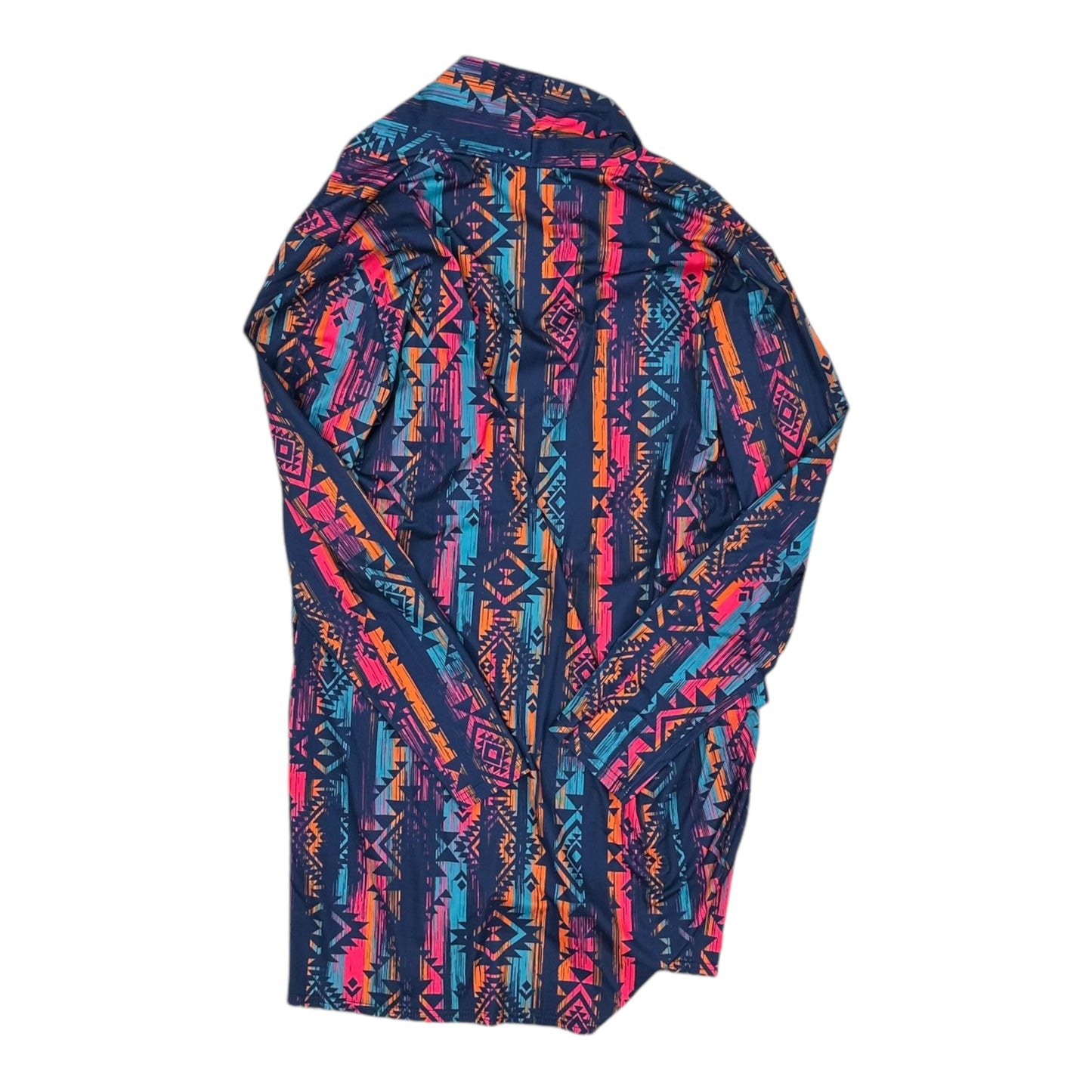 Cardigan By Clothes Mentor In Geometric Pattern, Size:L