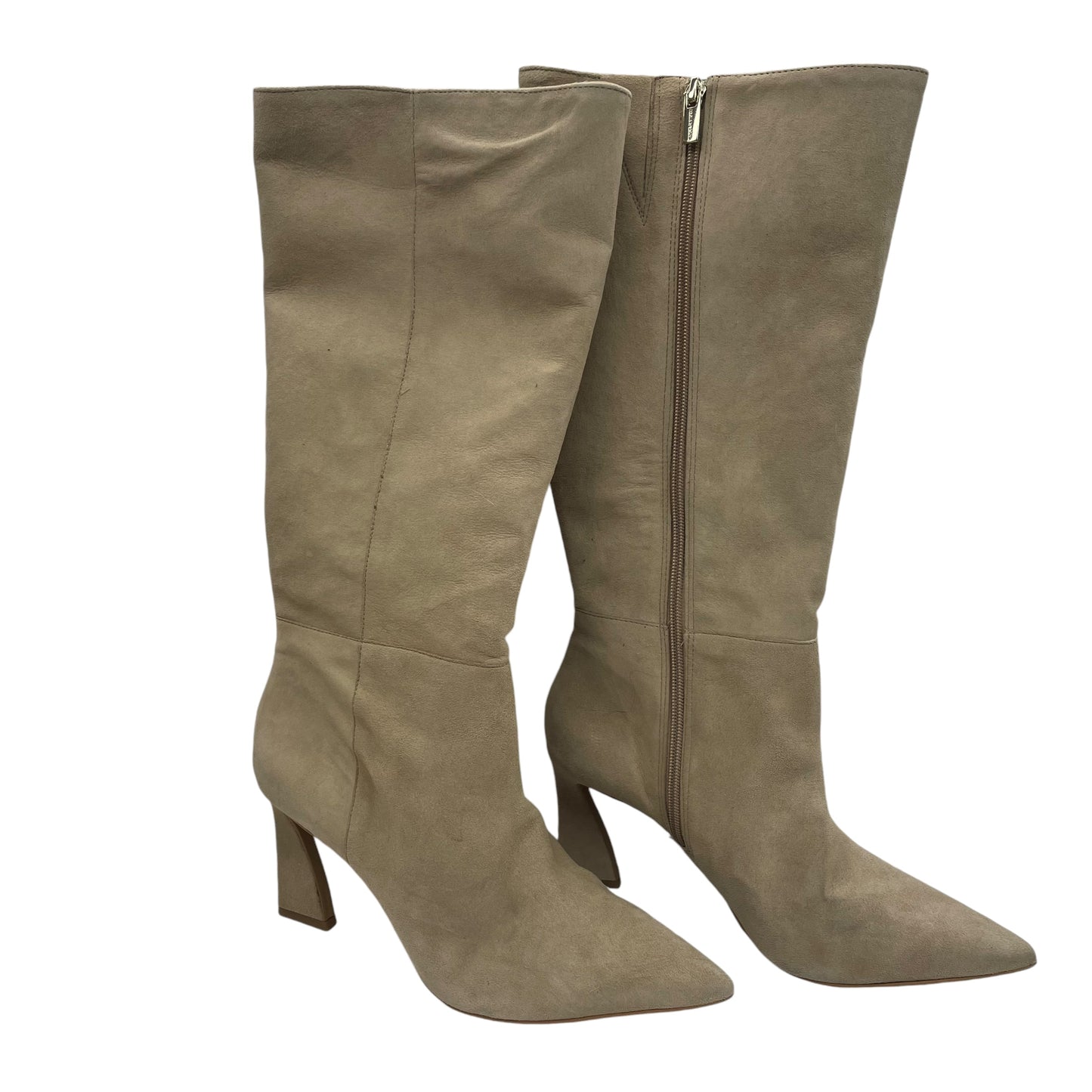 BOOTS MID-CALF HEELS by VINCE CAMUTO In TAN, Size: 9.5