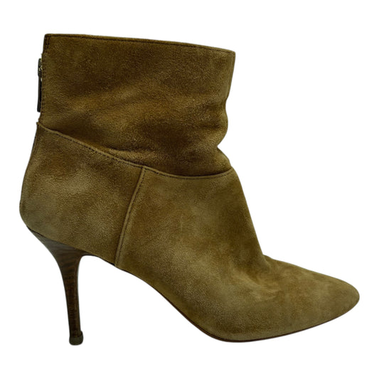 Boots Ankle Heels By Audrey Brooke In Brown, Size:8