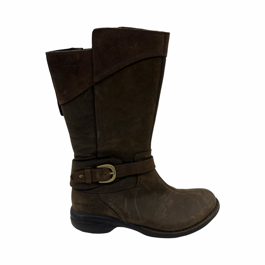 Boots Leather By Merrell In Brown, Size:7.5