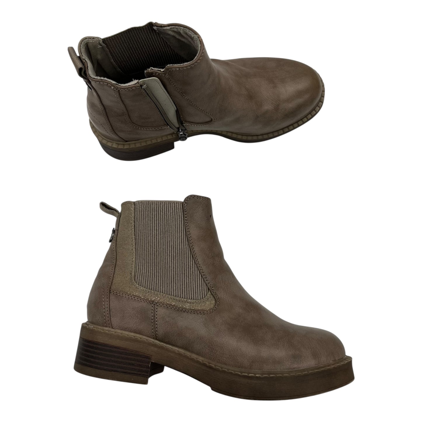 Boots Ankle Heels By Blowfish In Tan, Size:8