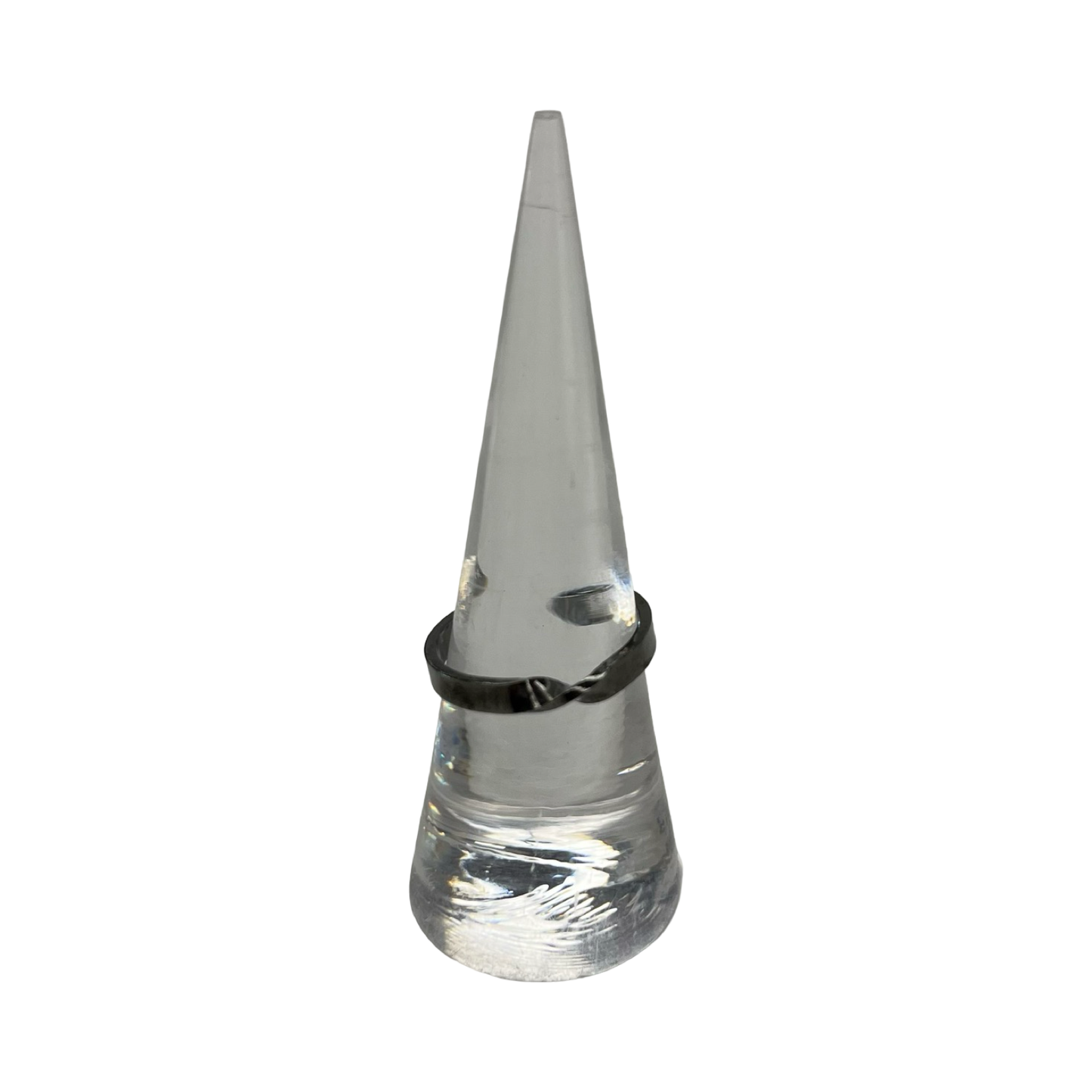 Ring Band By Clothes Mentor In Silver, Size:5