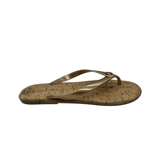 Sandals Designer By Michael Kors In Gold, Size:8