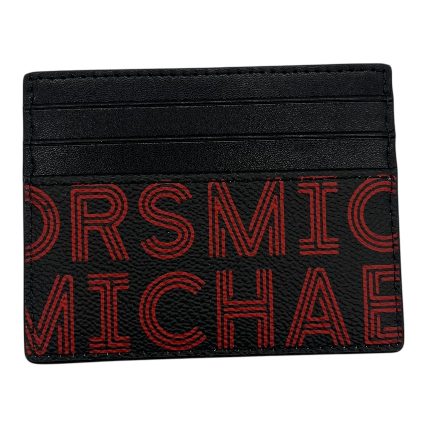 Id/Card Holder Designer By Michael Kors In Black & Red